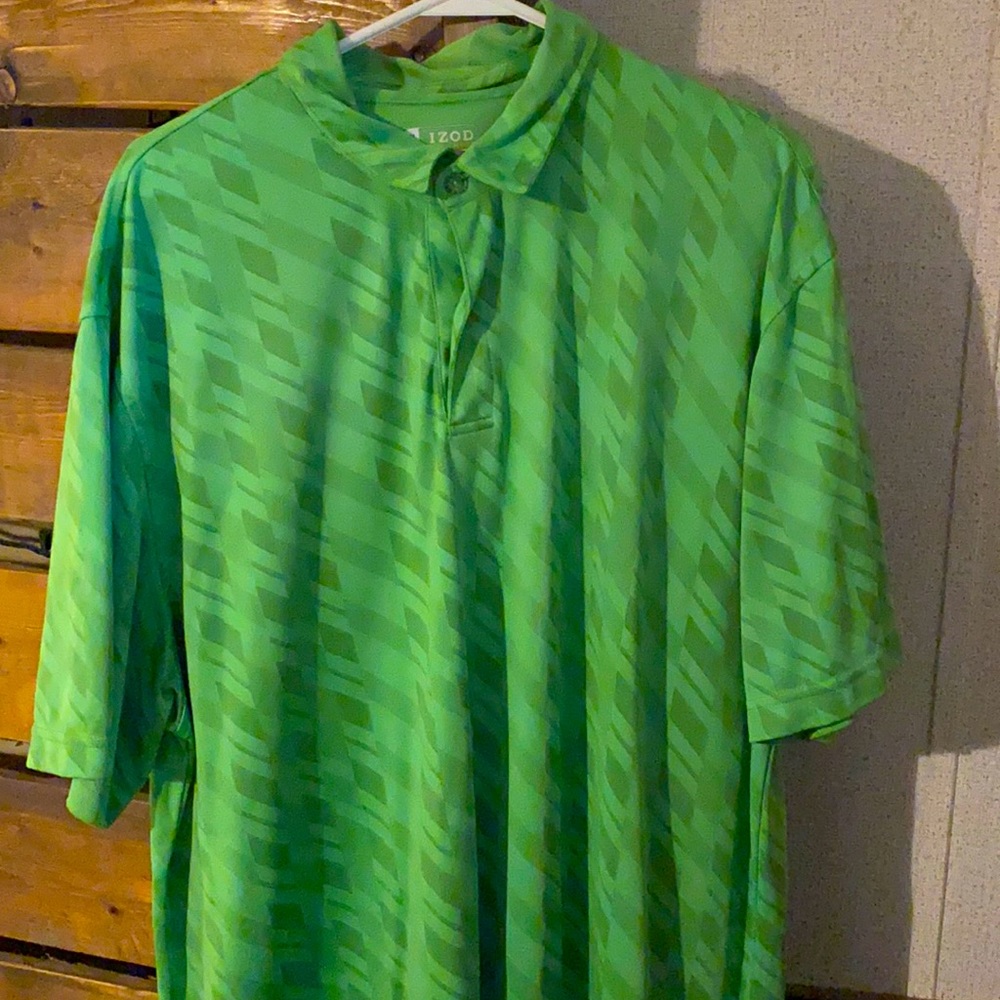 Green Izod polo , 100% polyester, Cool-FX